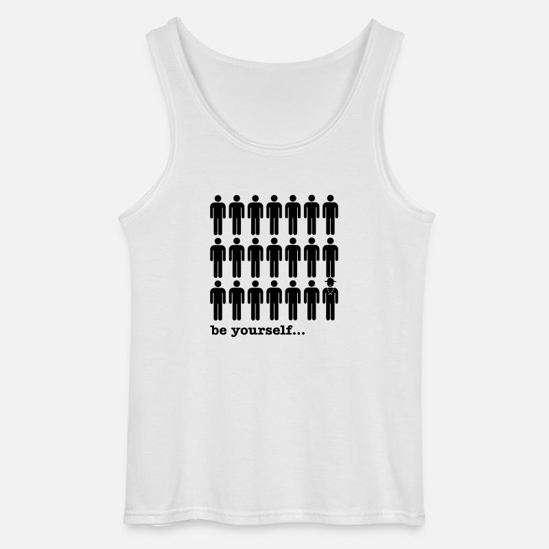 be yourself - Pfadfinder - Gildan Männer Tank Top - Weiß
