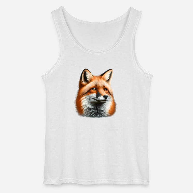 Trippy Polka Dot Fox - Gildan Männer Tank Top - Weiß