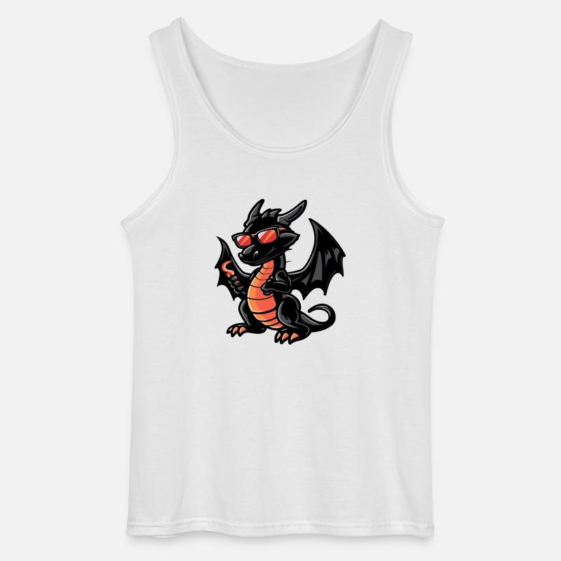 Drache Comic Cool - Gildan Männer Tank Top - Weiß