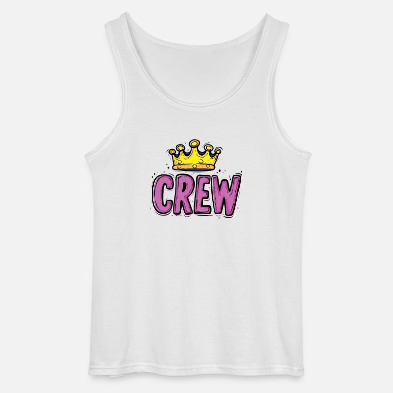 Crew Grafik - Gildan Männer Tank Top - Weiß