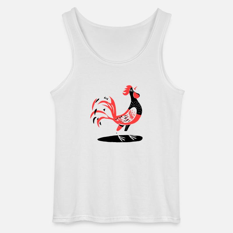 Hahn - Gildan Männer Tank Top - Weiß