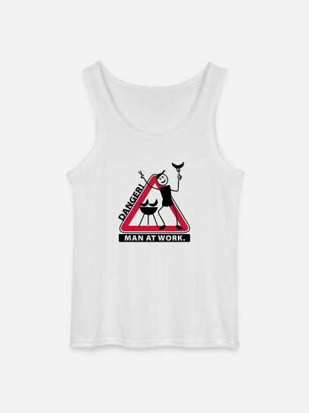 man_at_grill - Gildan Männer Tank Top - Weiß