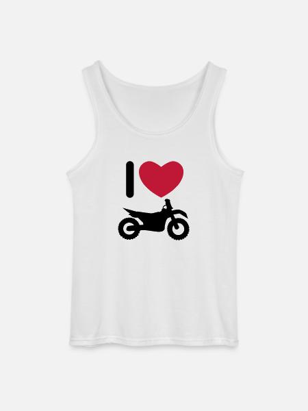 I love biking - Gildan Männer Tank Top - Weiß