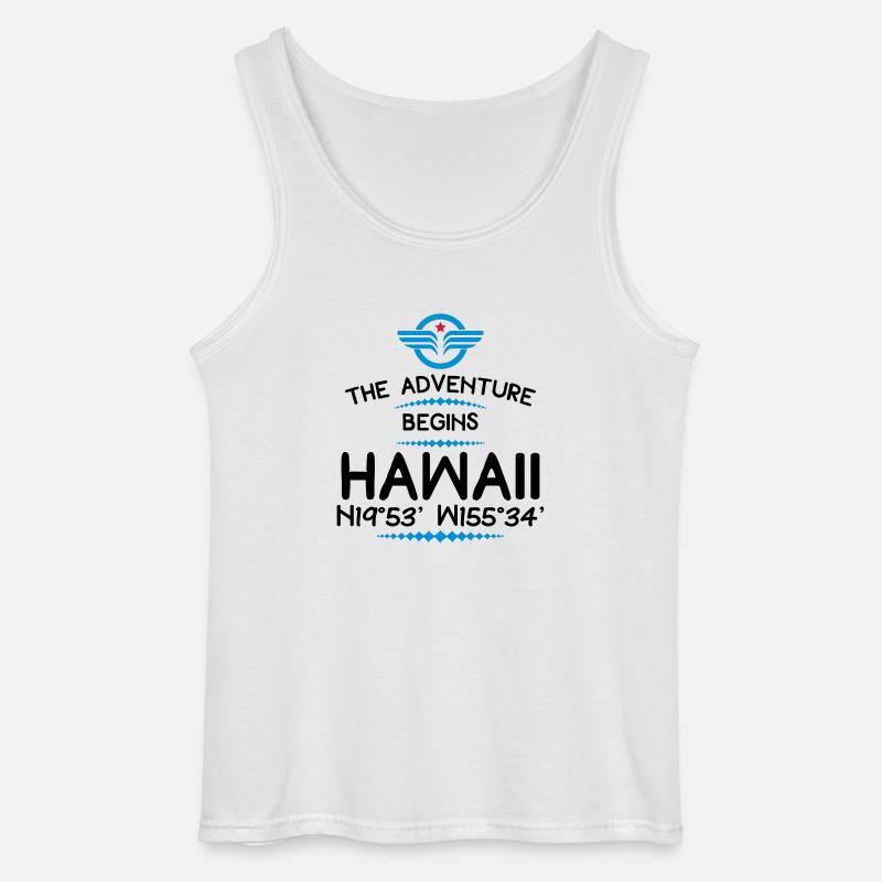 Hawaii - Gildan Männer Tank Top - Weiß