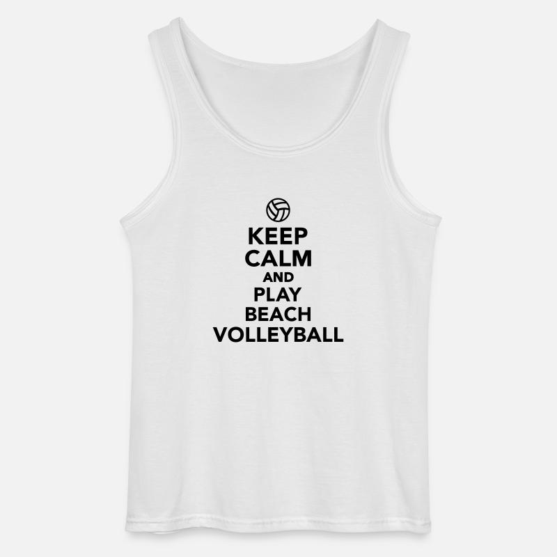 Beachvolleyball - Gildan Männer Tank Top - Weiß