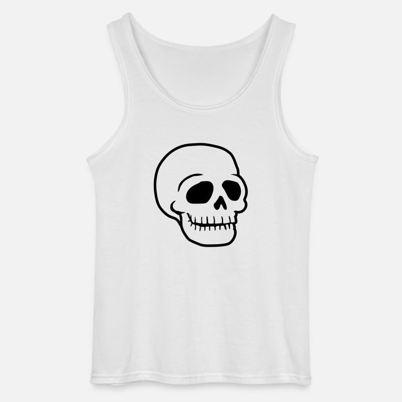 Skull friendly comic skull - Gildan Men’s Tank Top - white