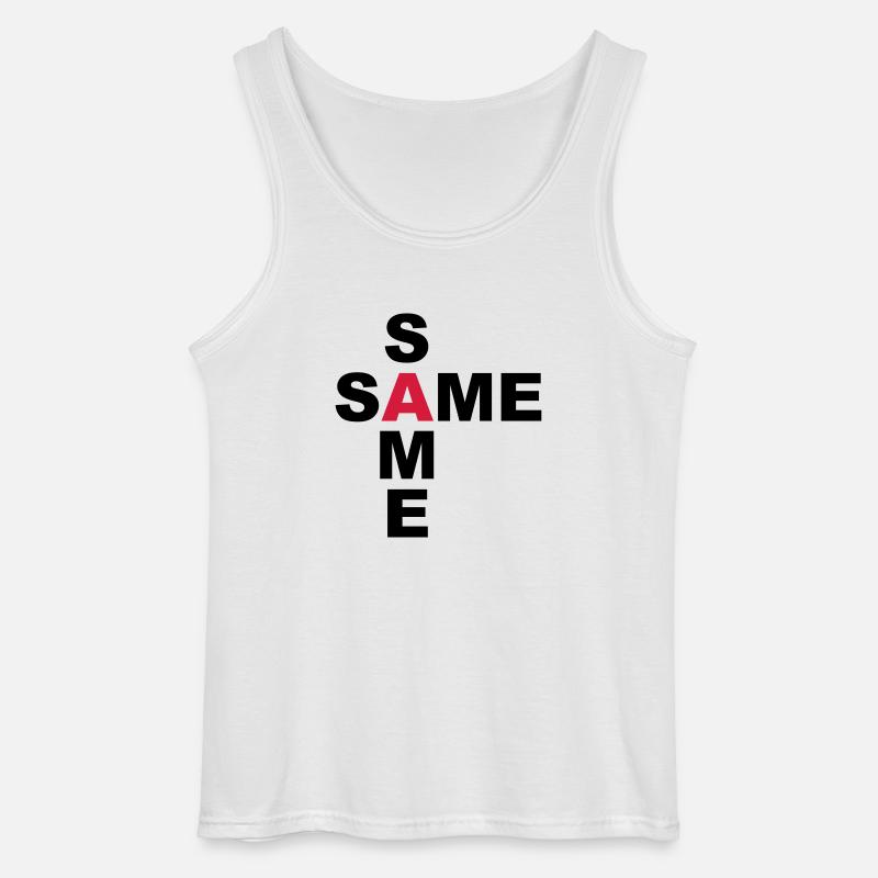 SAME SAME but different - Gildan Männer Tank Top - Weiß