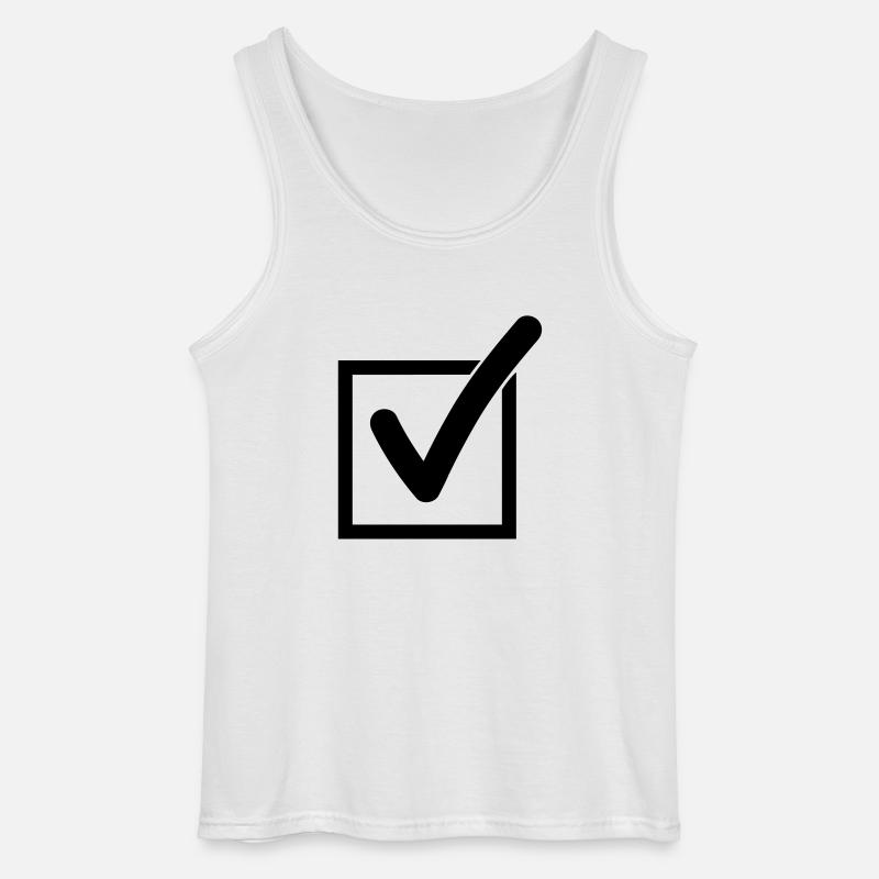 check_mark_f1 - Gildan Männer Tank Top - Weiß
