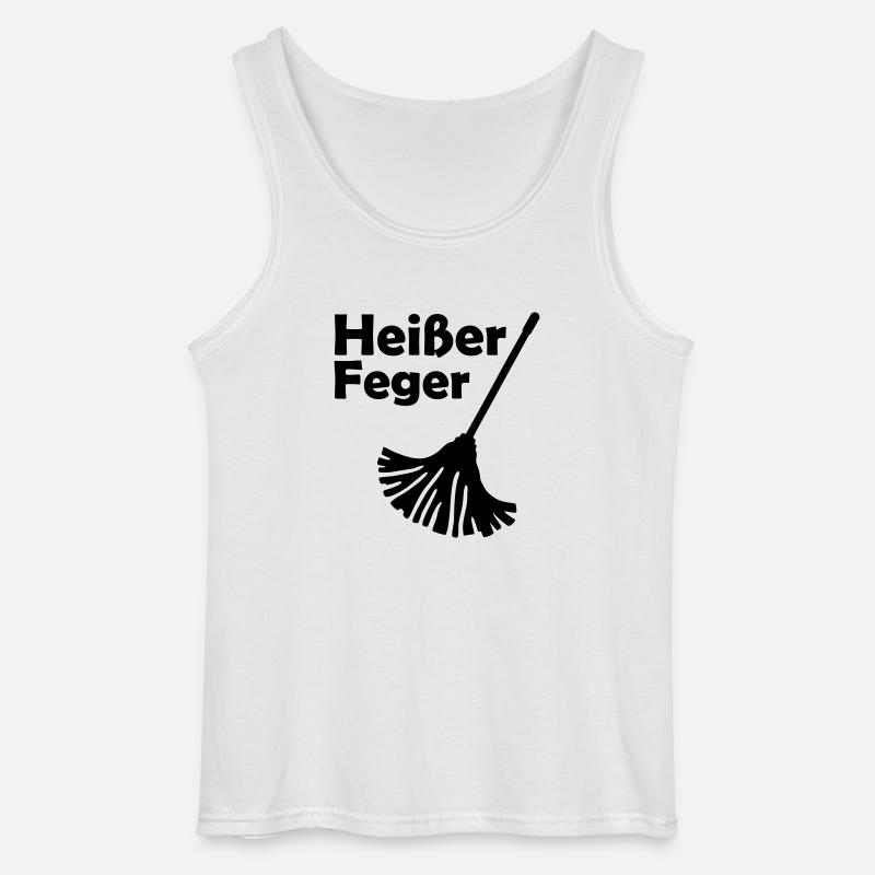 Heißer Feger - Gildan Männer Tank Top - Weiß