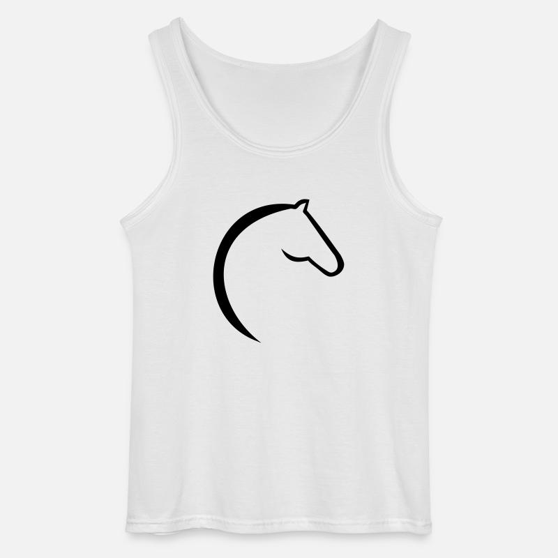 Pferd - Gildan Männer Tank Top - Weiß