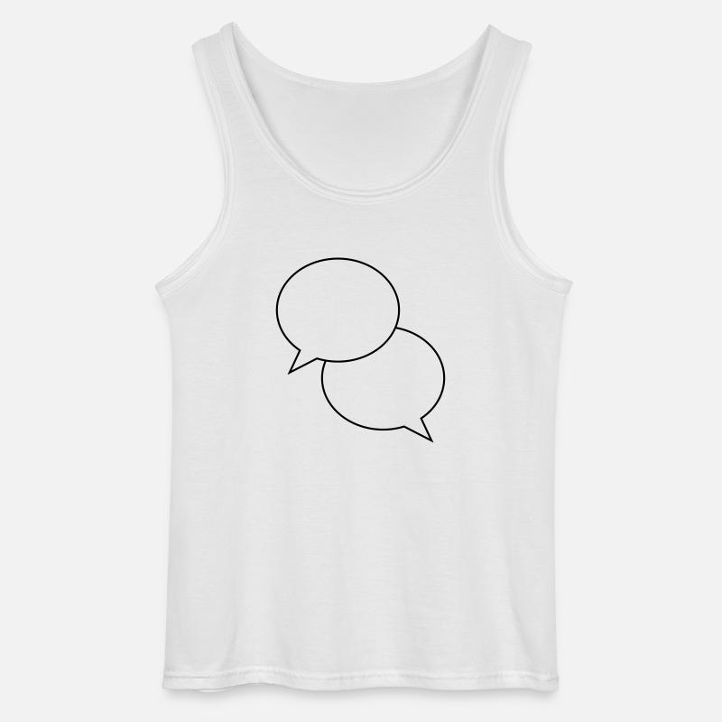sprechblasen design - Gildan Männer Tank Top - Weiß