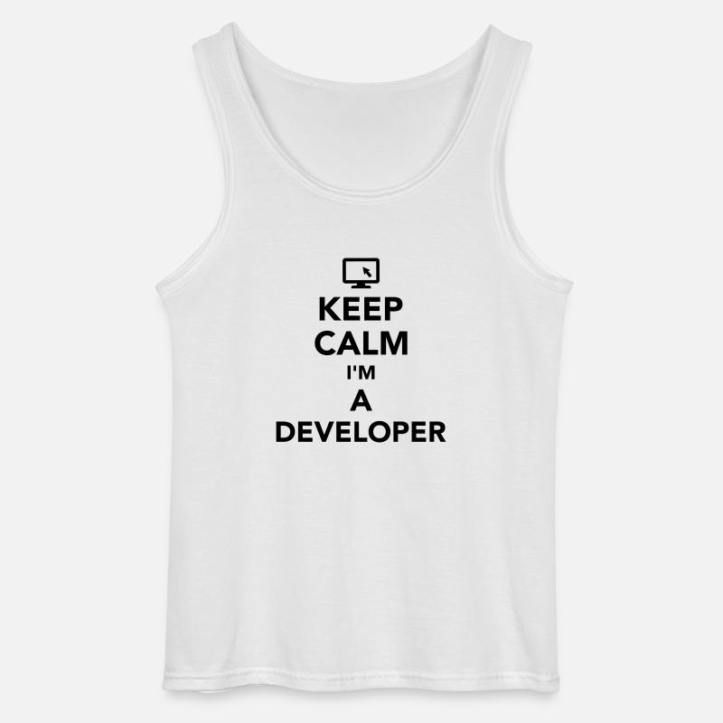 Developer - Gildan Men’s Tank Top - white