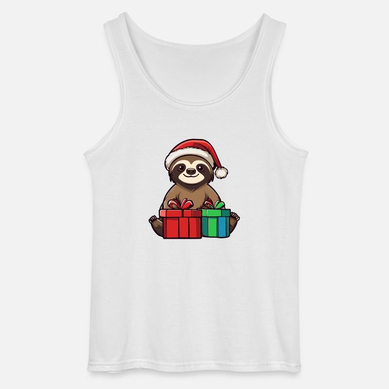 Faultier Weihnachten Geschenke - Gildan Männer Tank Top - Weiß