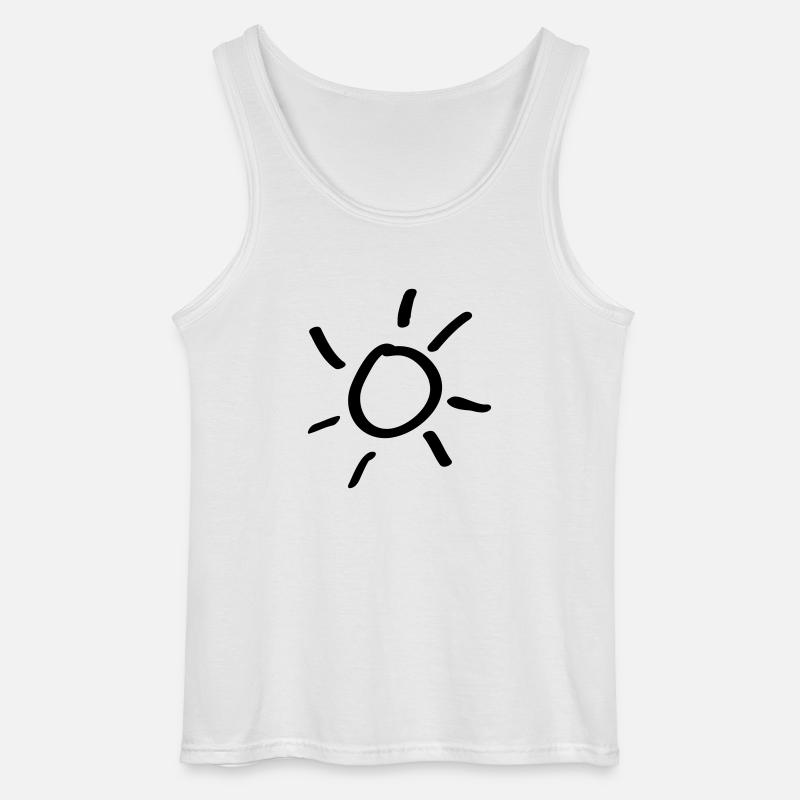 sonne - Gildan Männer Tank Top - Weiß