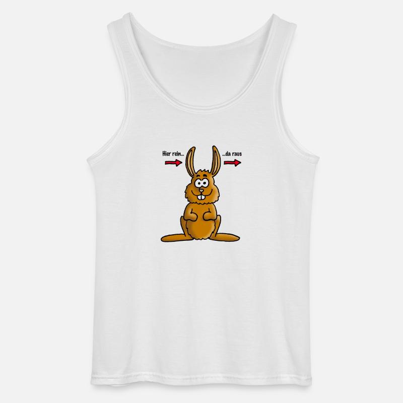 hase_02_e - Gildan Männer Tank Top - Weiß