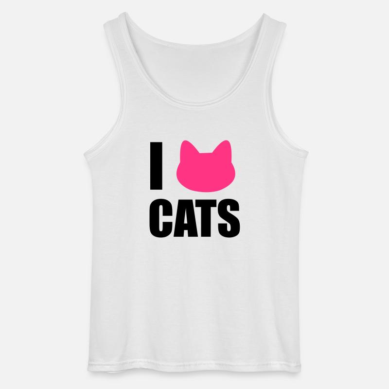 katze - Gildan Männer Tank Top - Weiß