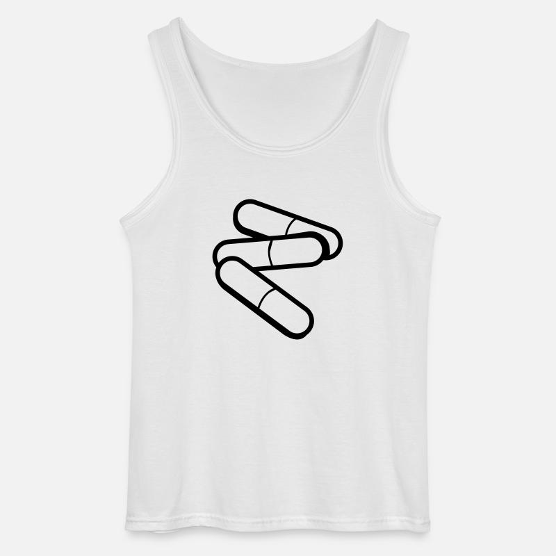 Pillen - Gildan Männer Tank Top - Weiß