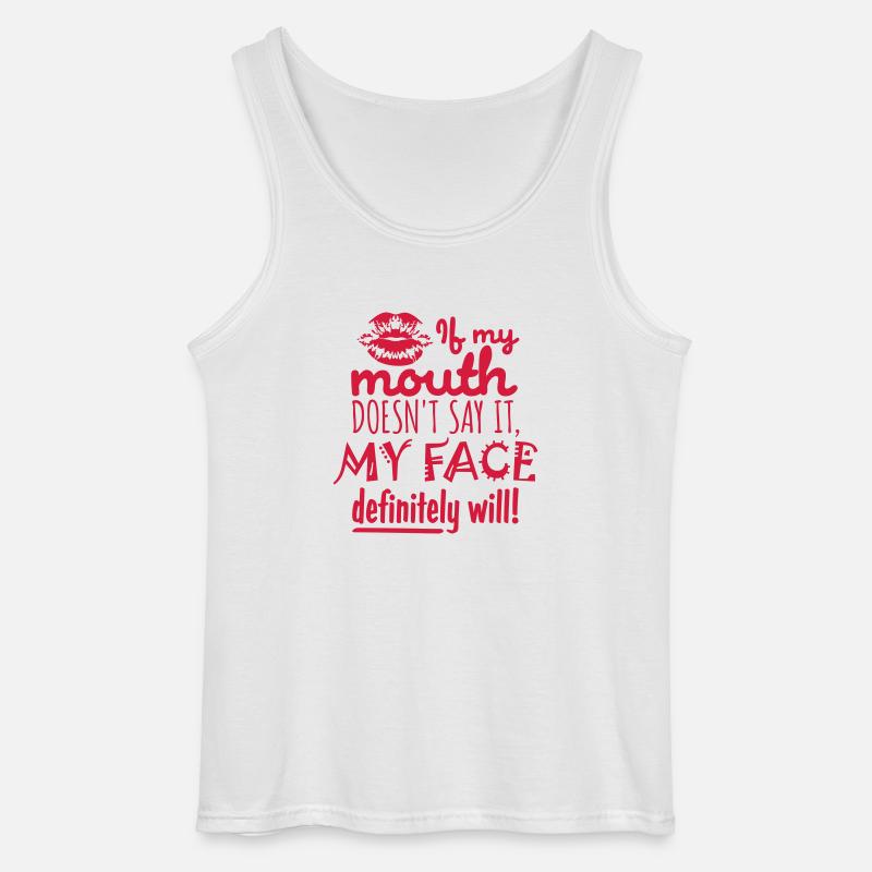 my face definitely will - Gildan Men’s Tank Top - white