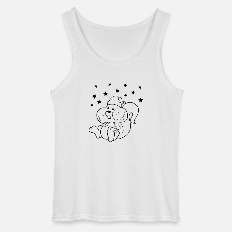 Weihnachts Einhörnchen - Gildan Männer Tank Top - Weiß