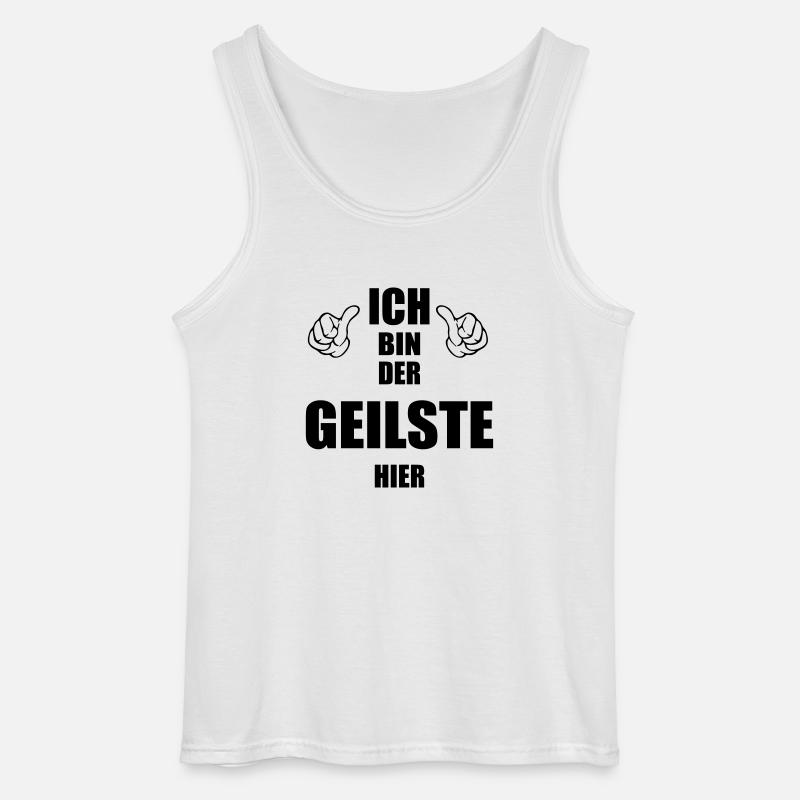 der geilste hier - Gildan Männer Tank Top - Weiß