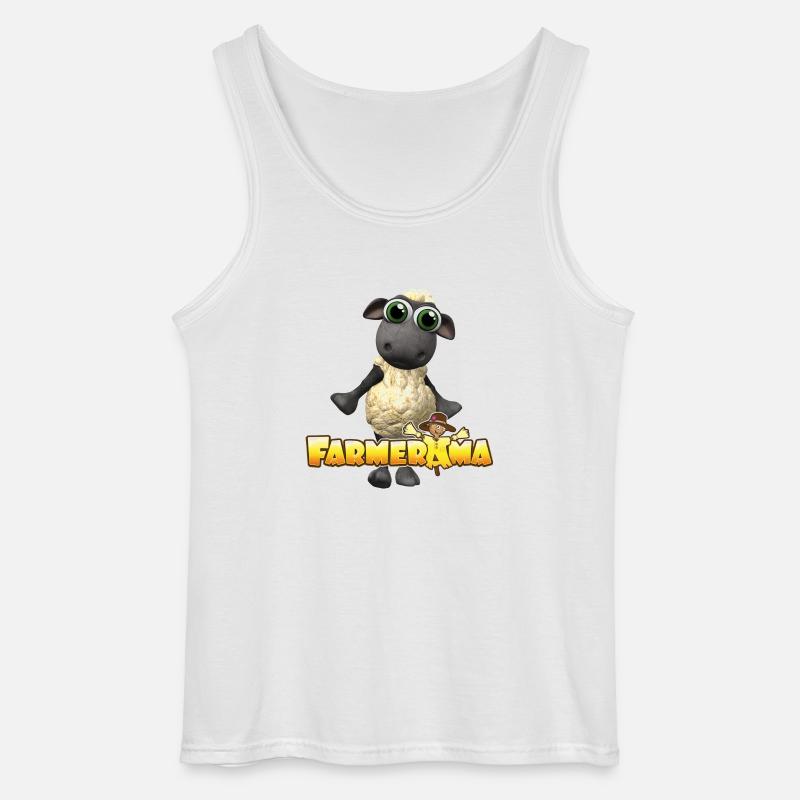 Farmerama Logo mit Schaf - Gildan Männer Tank Top - Weiß