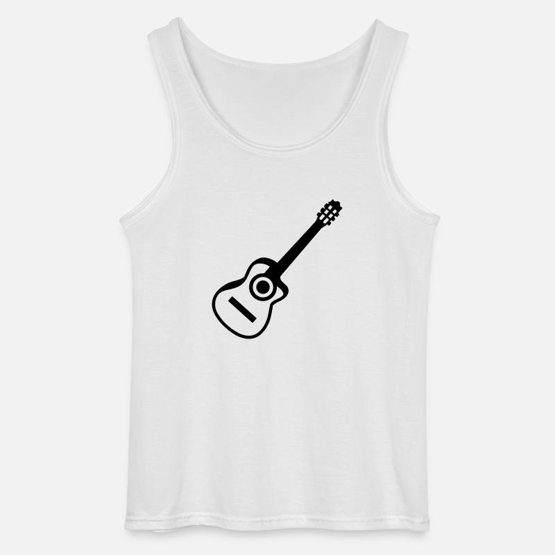 Gitarre - Gildan Männer Tank Top - Weiß