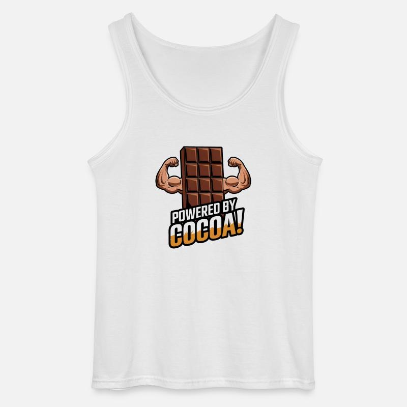 Powered by Cocoa! - Gildan Männer Tank Top - Weiß