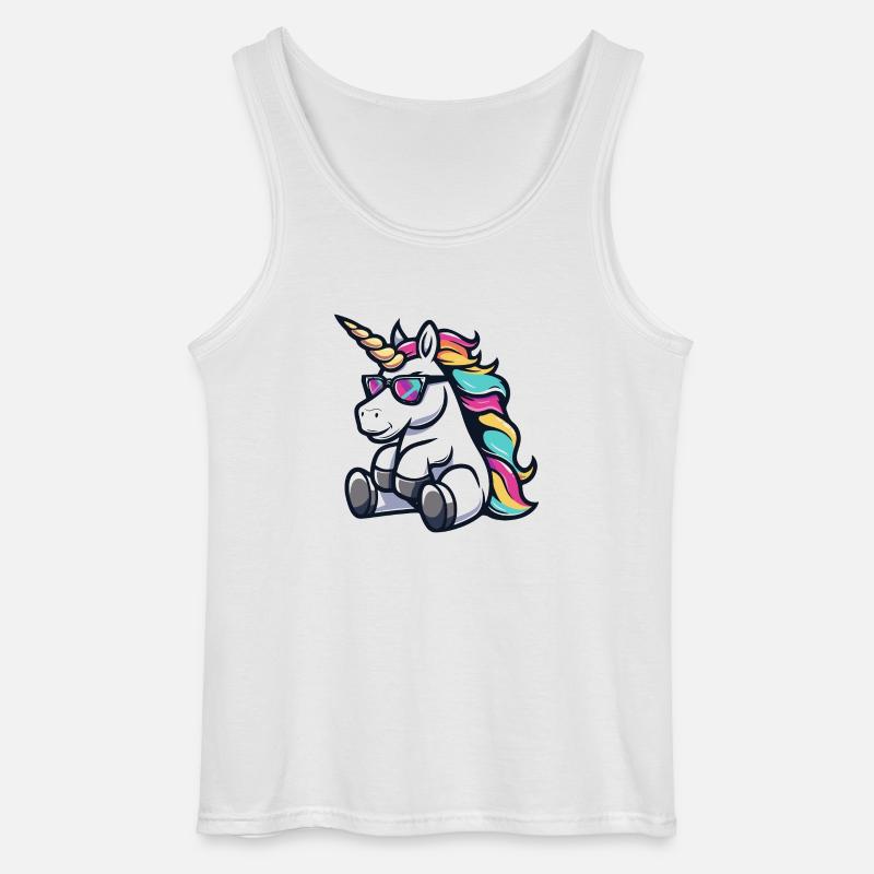 Einhorn Comic Cool - Gildan Männer Tank Top - Weiß