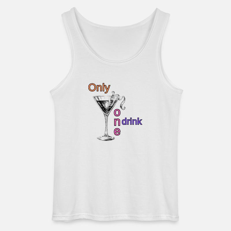 Online one drink Mädelsabend - Gildan Männer Tank Top - Weiß