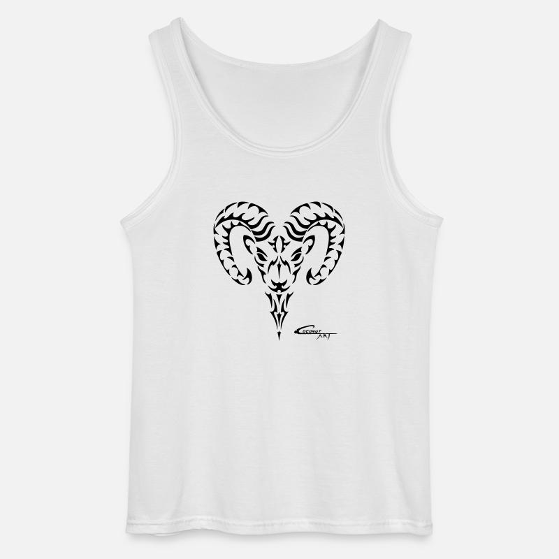 Sternzeichen Widder - Gildan Männer Tank Top - Weiß