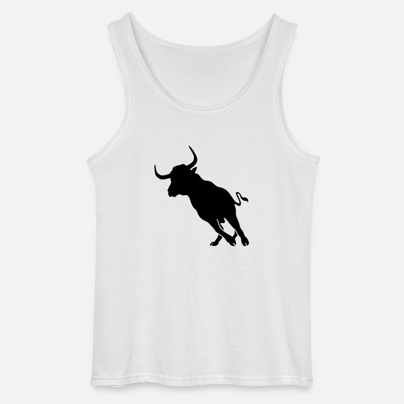 bull - Gildan Men’s Tank Top - white
