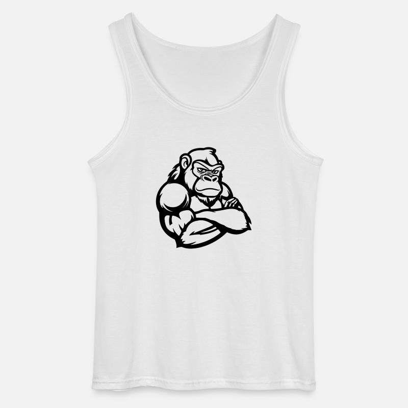 Gorilla Comic - Gildan Männer Tank Top - Weiß