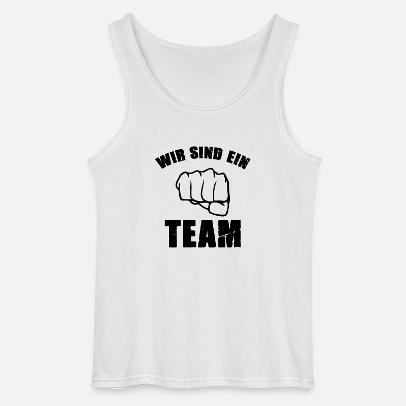 wir sind ein team - Gildan Männer Tank Top - Weiß