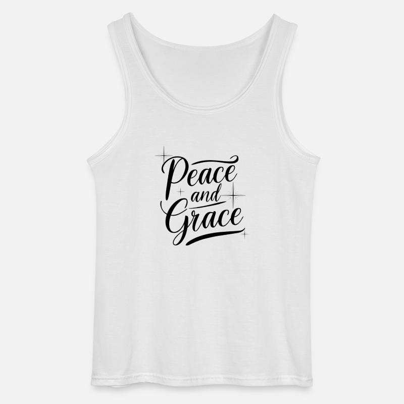 Friede und Gnade - Gildan Männer Tank Top - Weiß