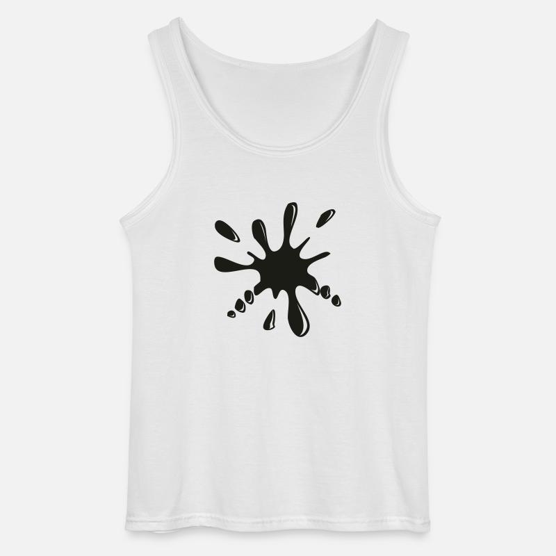 Klecks 3D - Gildan Männer Tank Top - Weiß