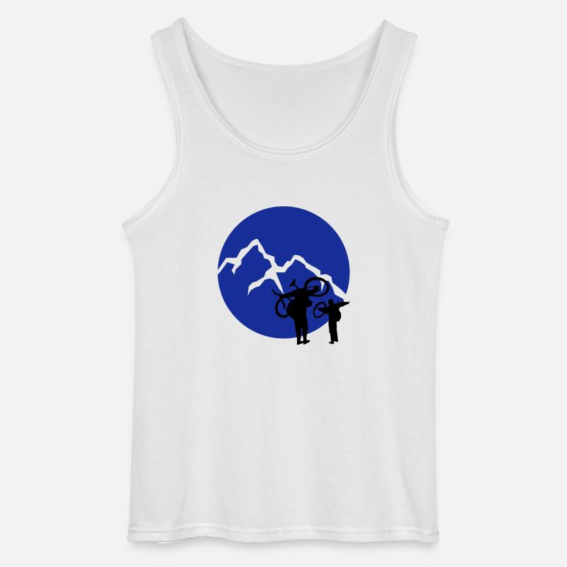 Big Mountain Biken - Gildan Männer Tank Top - Weiß