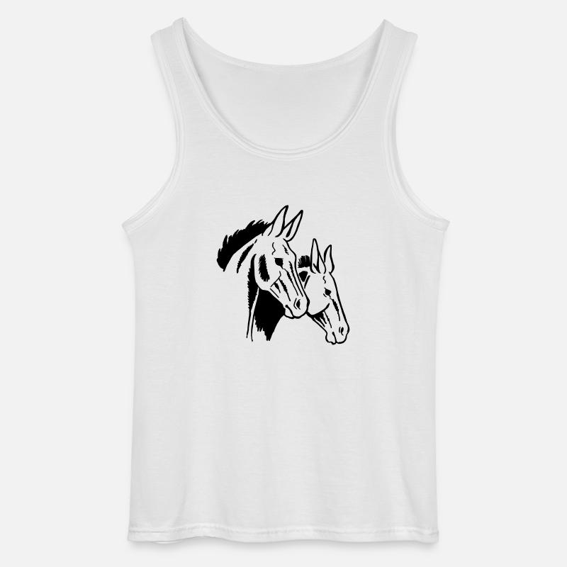 Zwei Maultiere - Gildan Männer Tank Top - Weiß