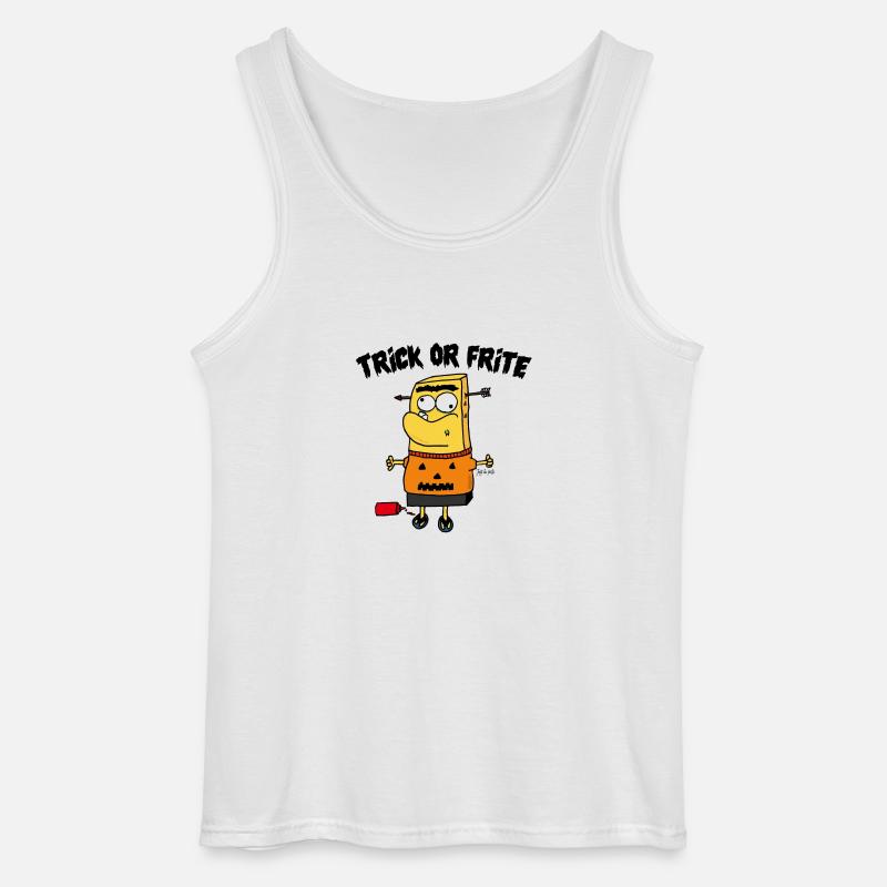 Trick oder frittiert! - Gildan Männer Tank Top - Weiß