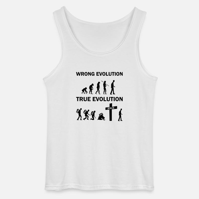 true evolution jesus - Gildan Men’s Tank Top - white