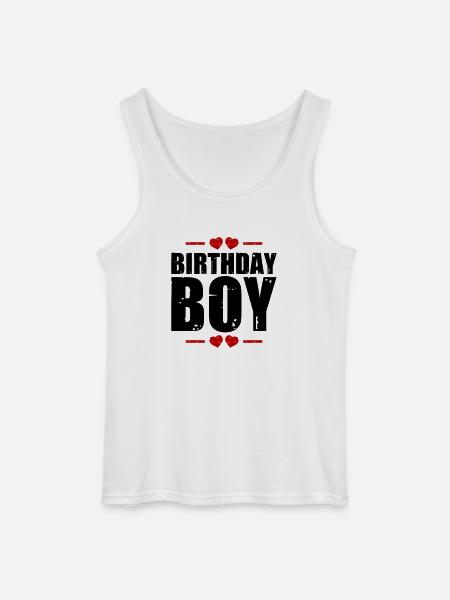 Birthday Boy Saying - Gildan Men’s Tank Top - white