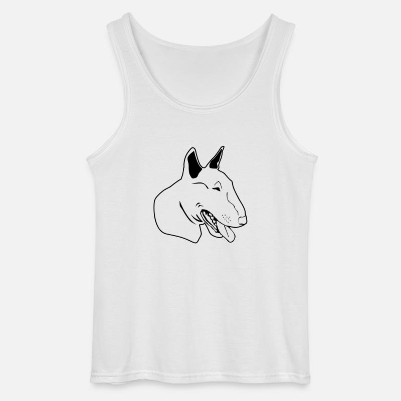 Bull terrier de - Gildan Männer Tank Top - Weiß
