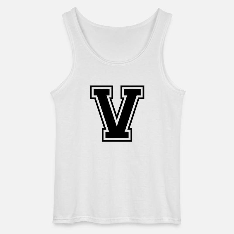 v - Gildan Männer Tank Top - Weiß