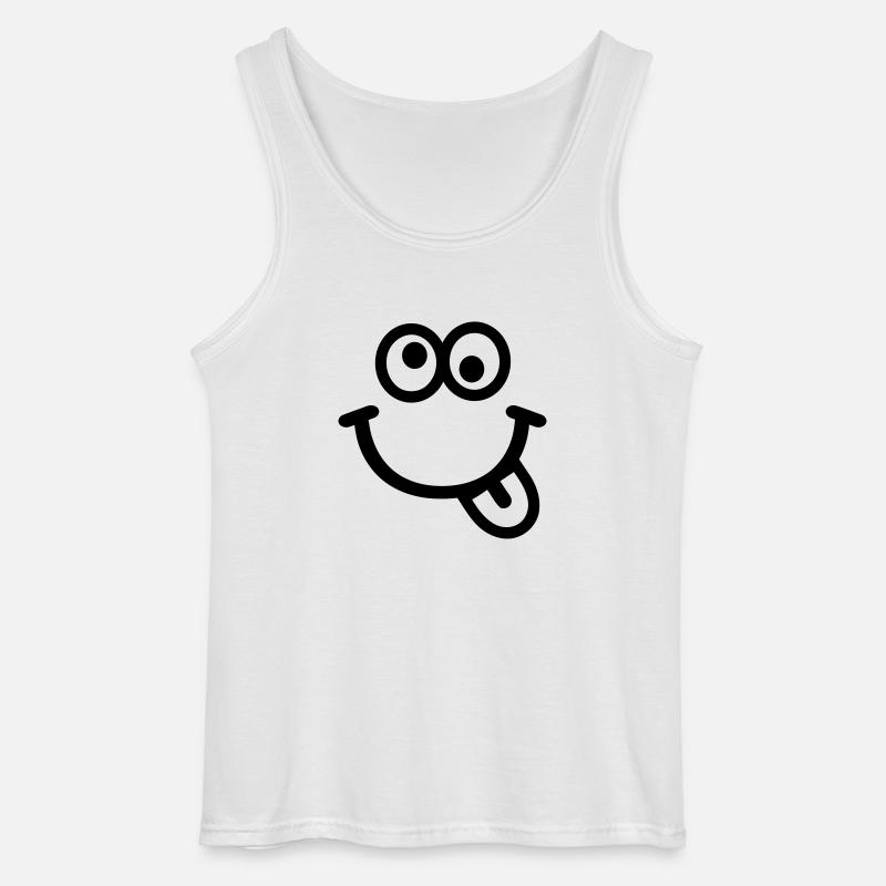 Smiley - Gildan Männer Tank Top - Weiß