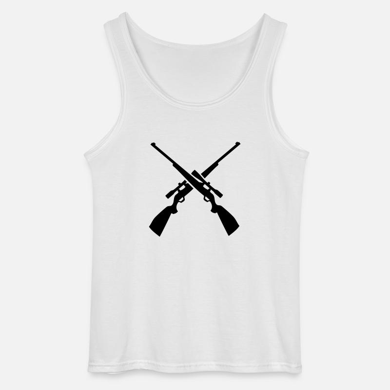 gewehre - Gildan Männer Tank Top - Weiß