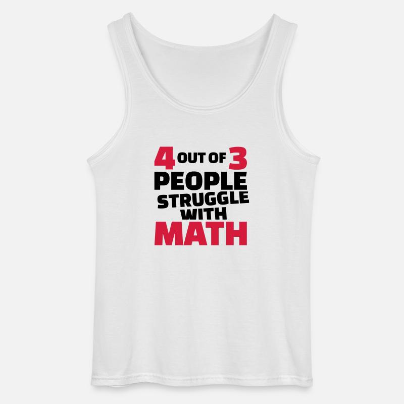 Mathe - Gildan Männer Tank Top - Weiß