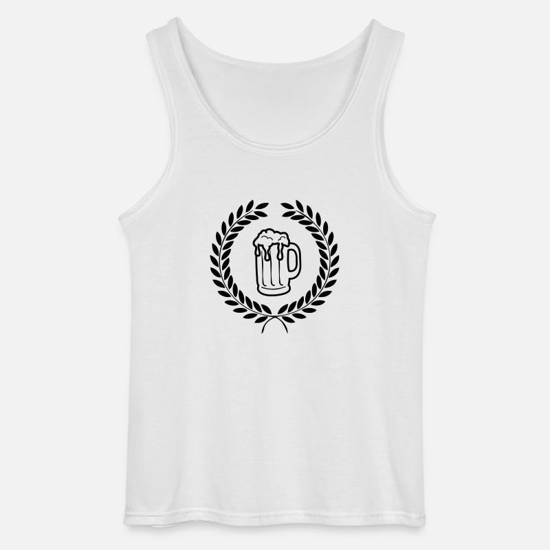 bier_01 - Gildan Männer Tank Top - Weiß