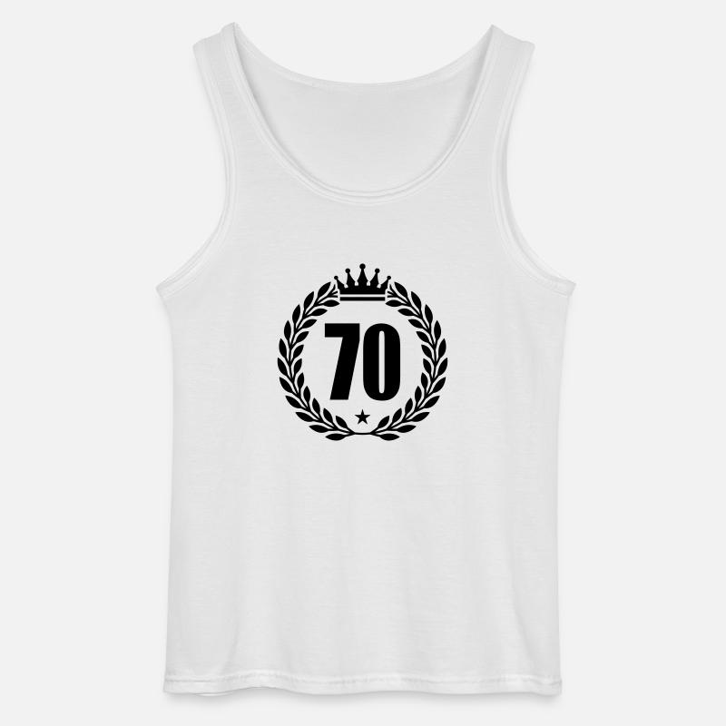 70 kranz krone - Gildan Männer Tank Top - Weiß