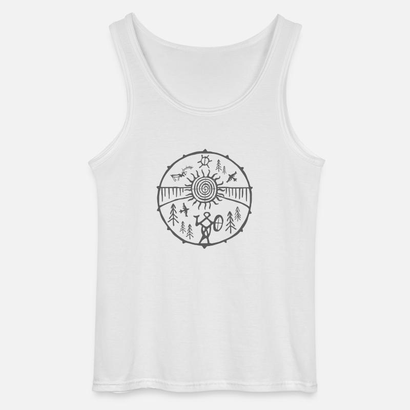 Schamane / Mutter Erde - Gildan Männer Tank Top - Weiß