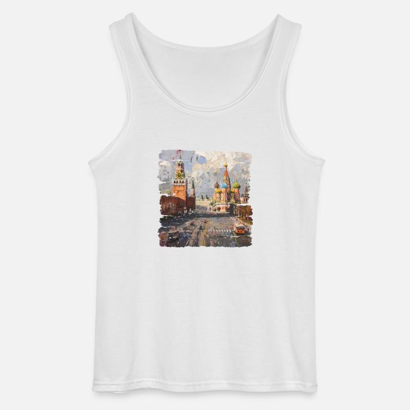 Der Roter Platz in Moskau - Gildan Männer Tank Top - Weiß