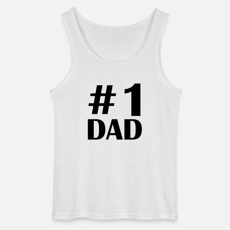 1 dad - Gildan Men’s Tank Top - white
